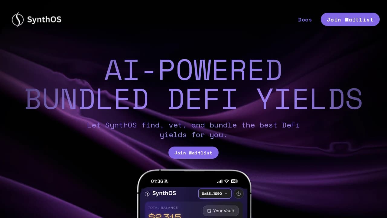 Synthos website preview