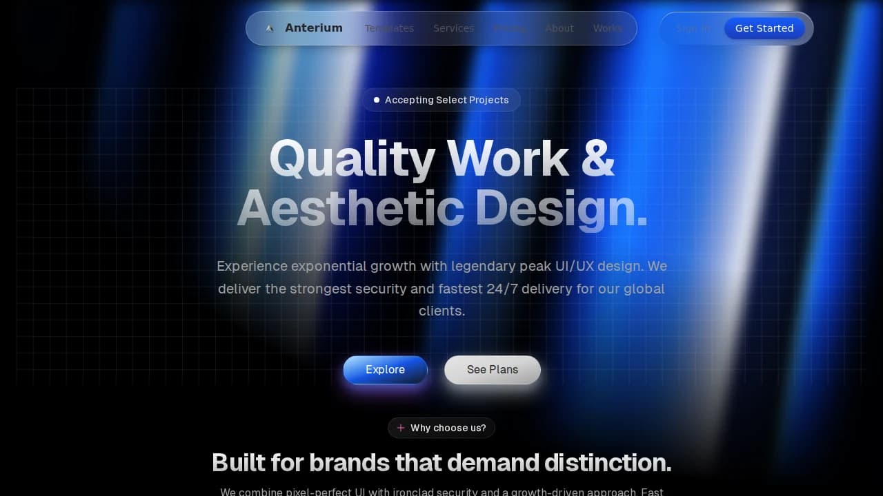 Anterium website preview