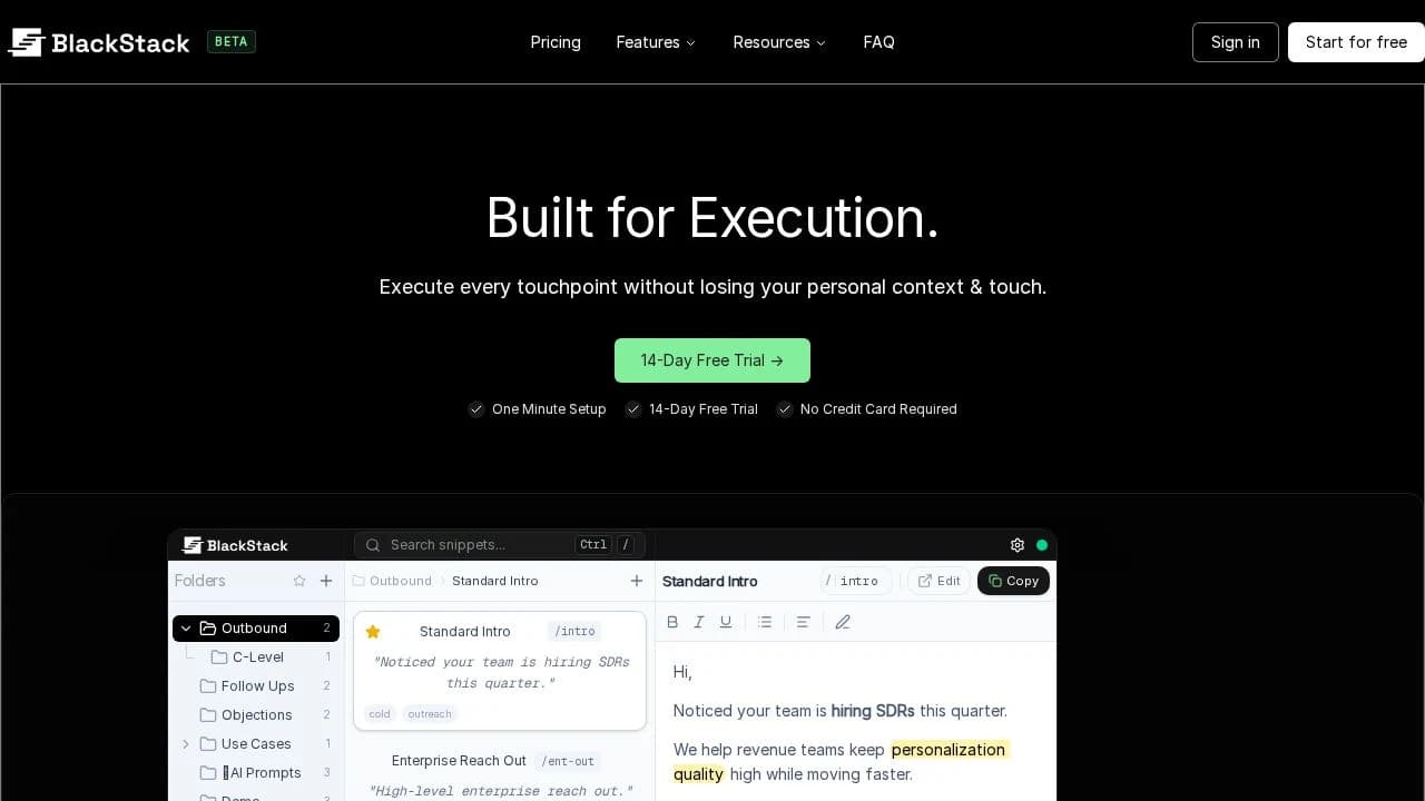 BlackStack website preview