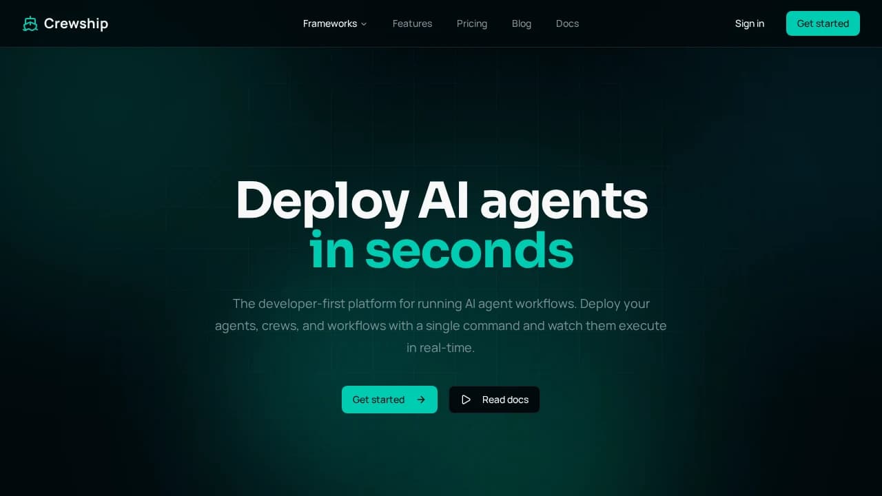 Crewship website preview