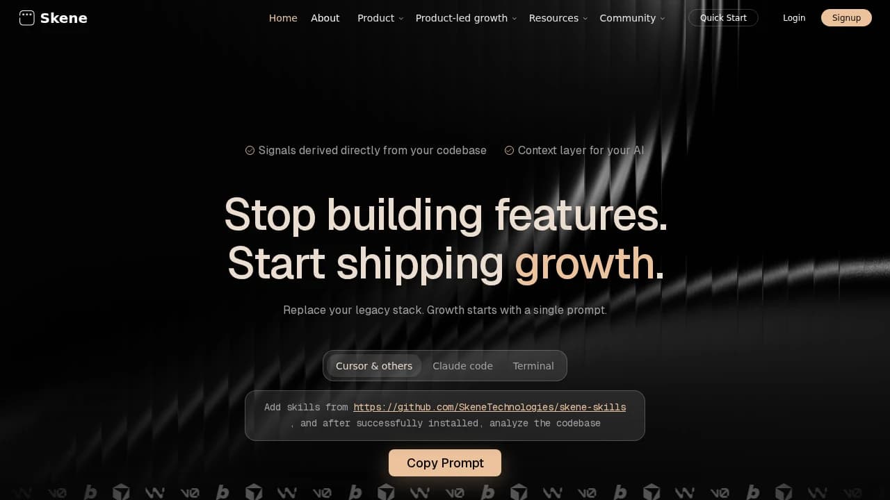skene website preview
