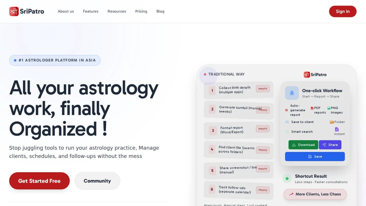 Sripatro website preview