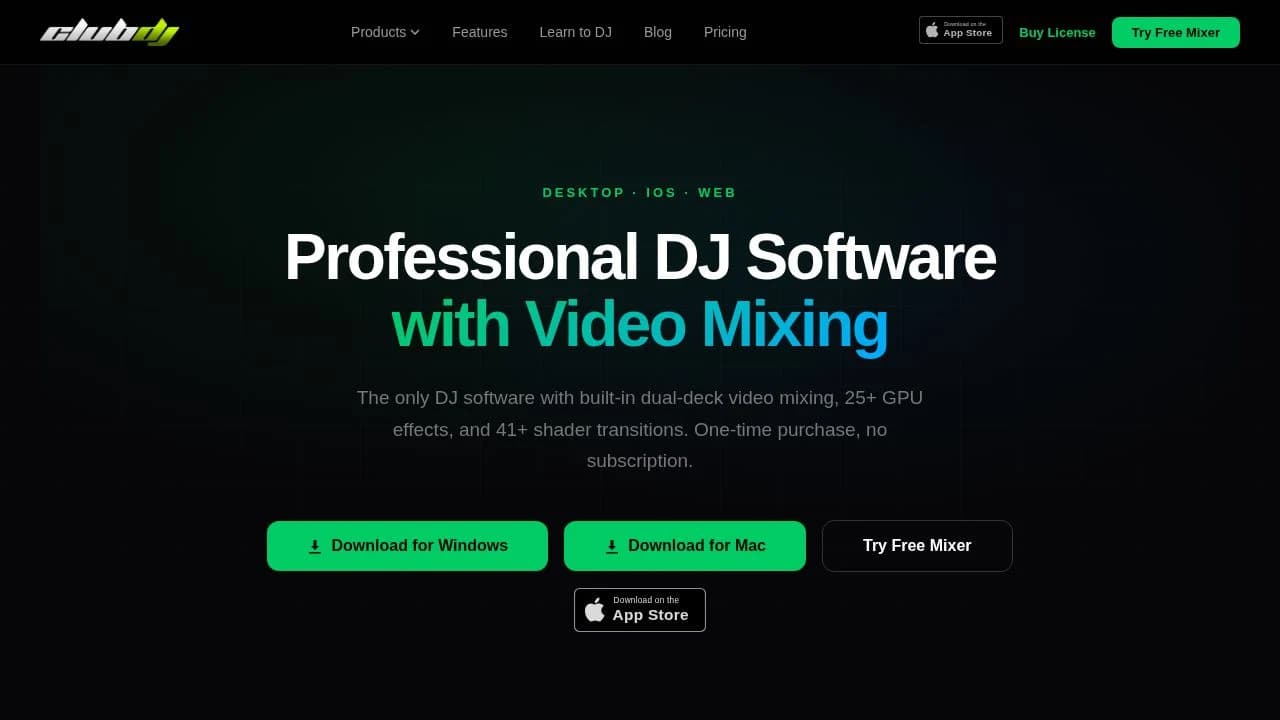 ClubDJ Pro website preview