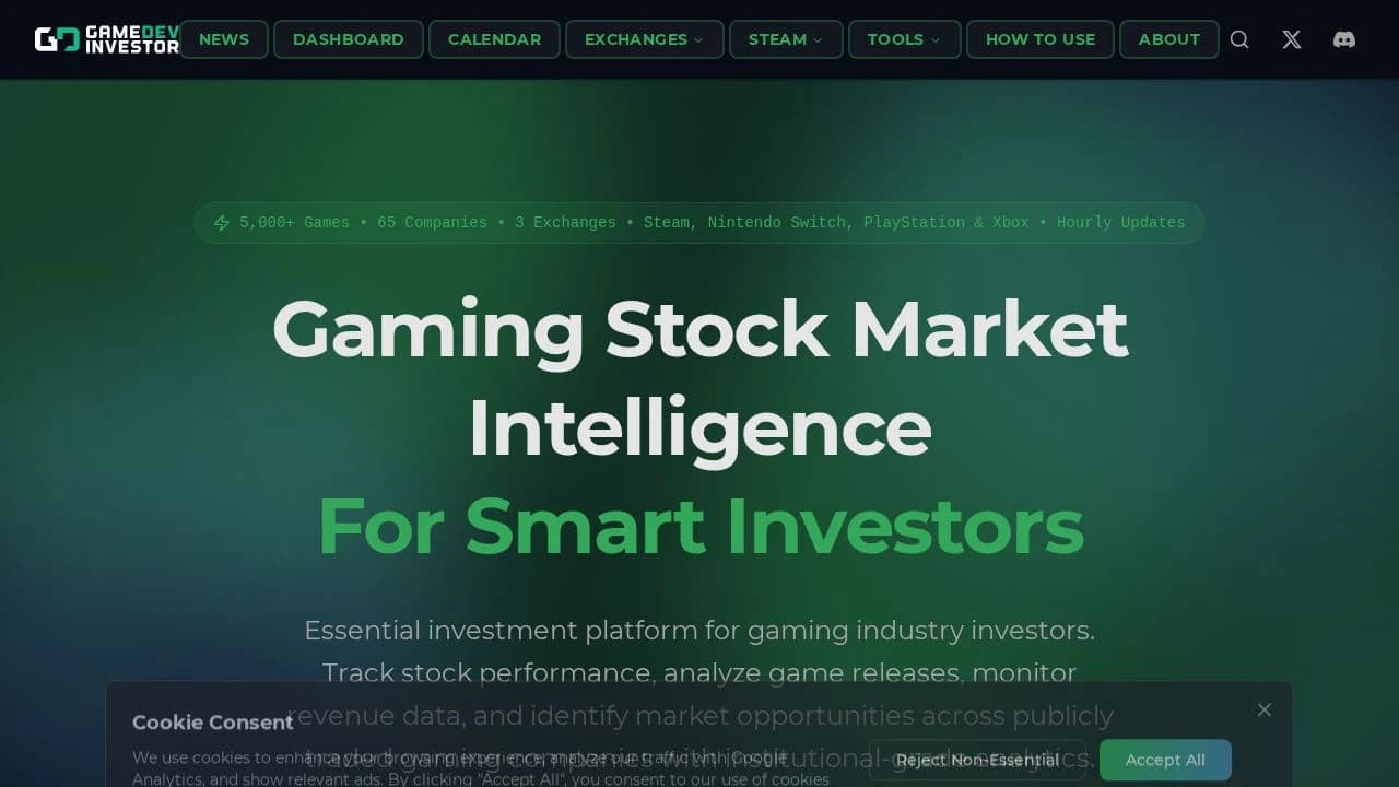 Gamedev Investor - Games example screenshot