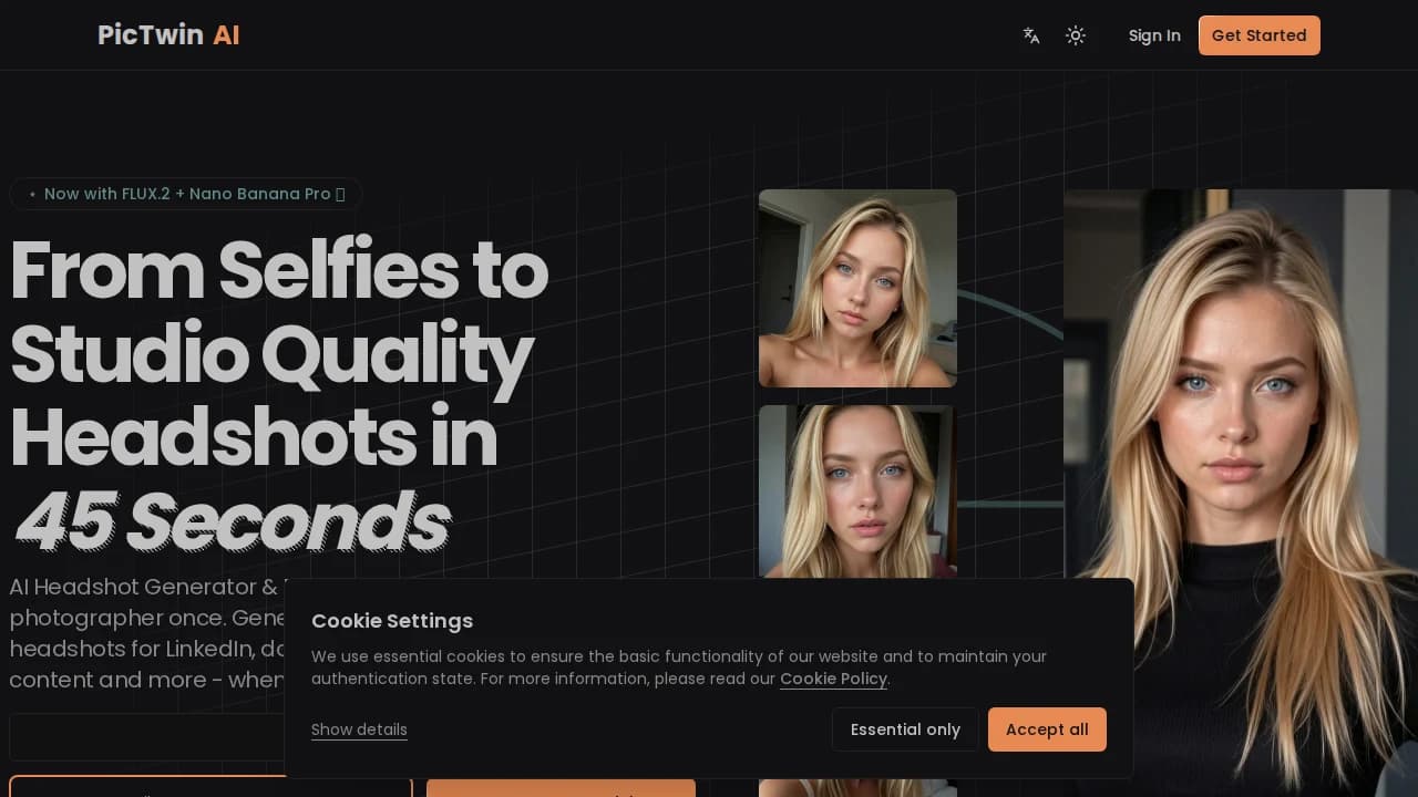 pictwinai.com website preview