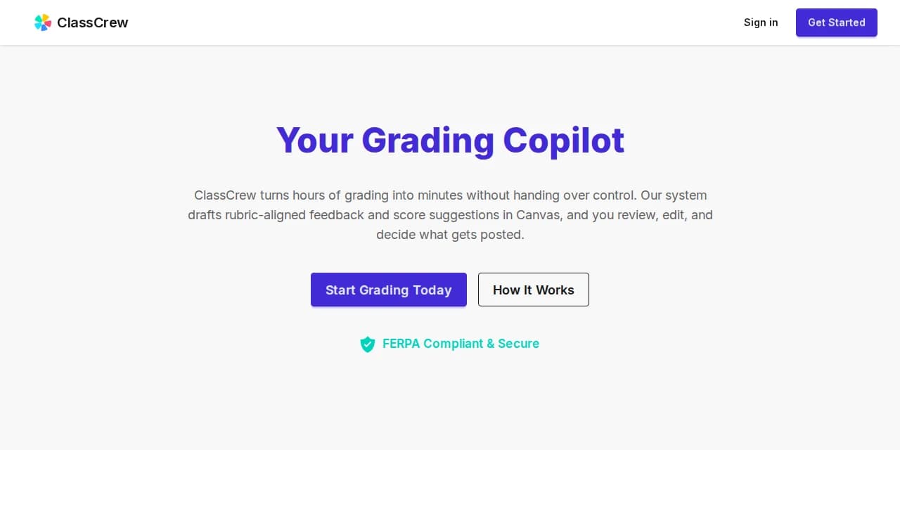 ClassCrew - Entertainment example screenshot