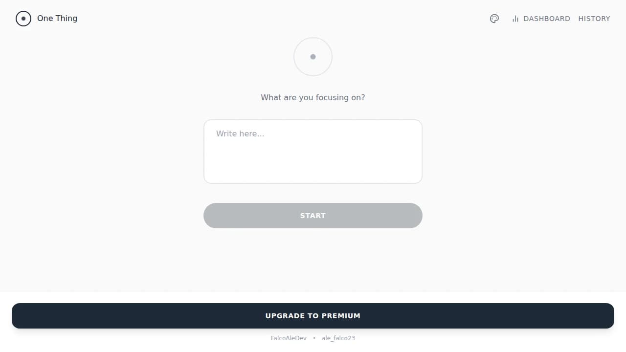 OneThing - Productivity example screenshot