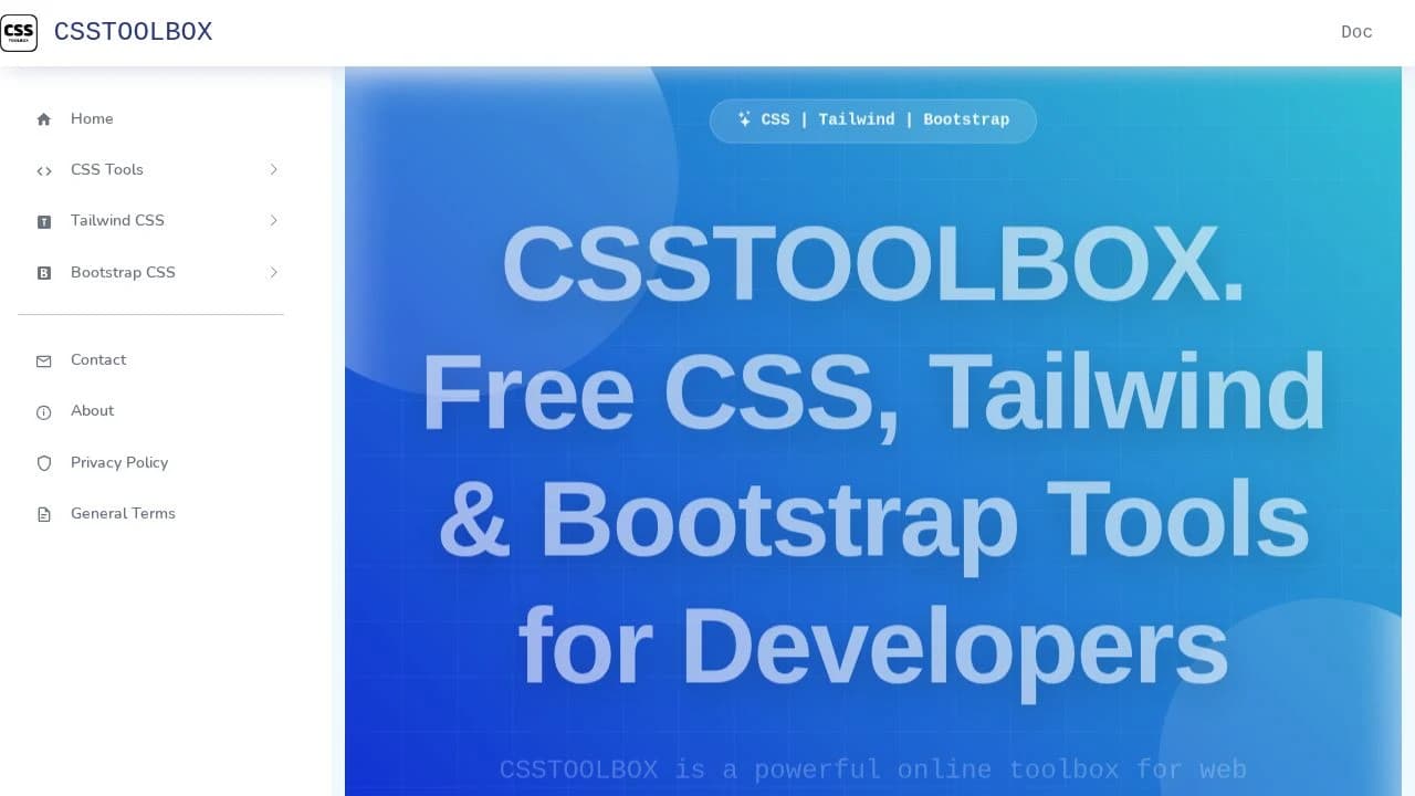 CSSTOOLBOX - Design Tools example screenshot
