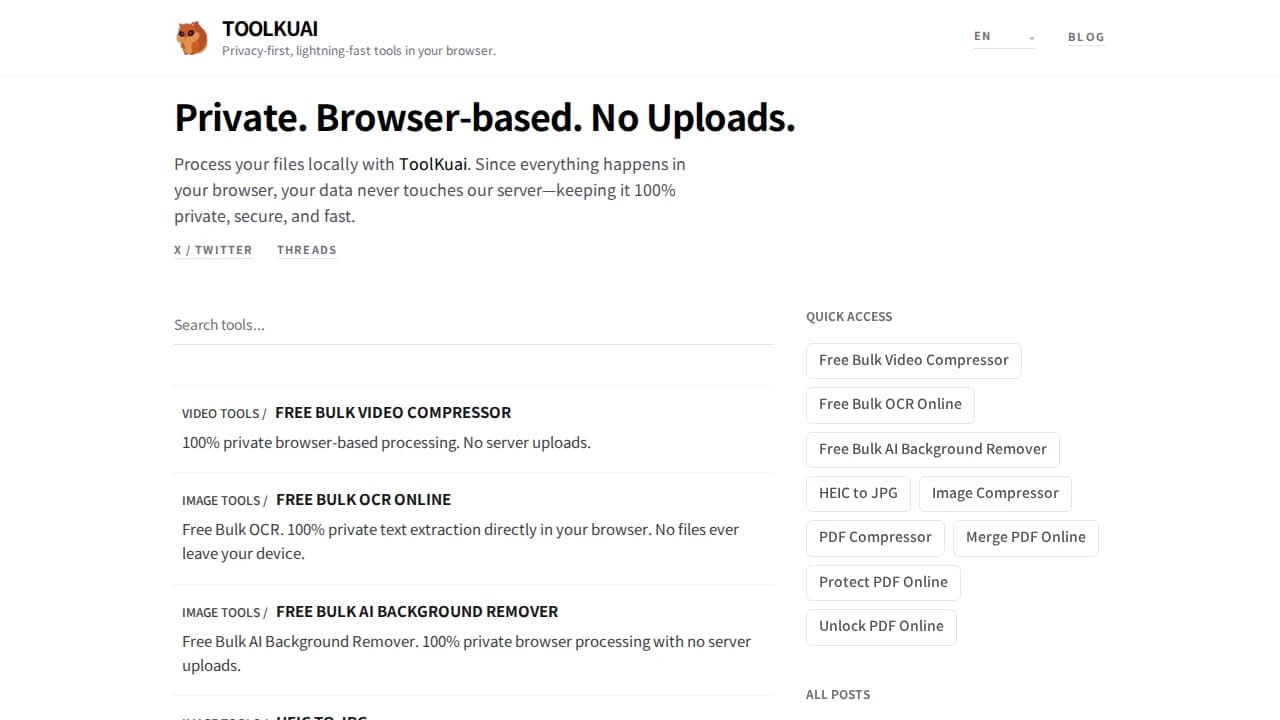 Toolkuai website preview