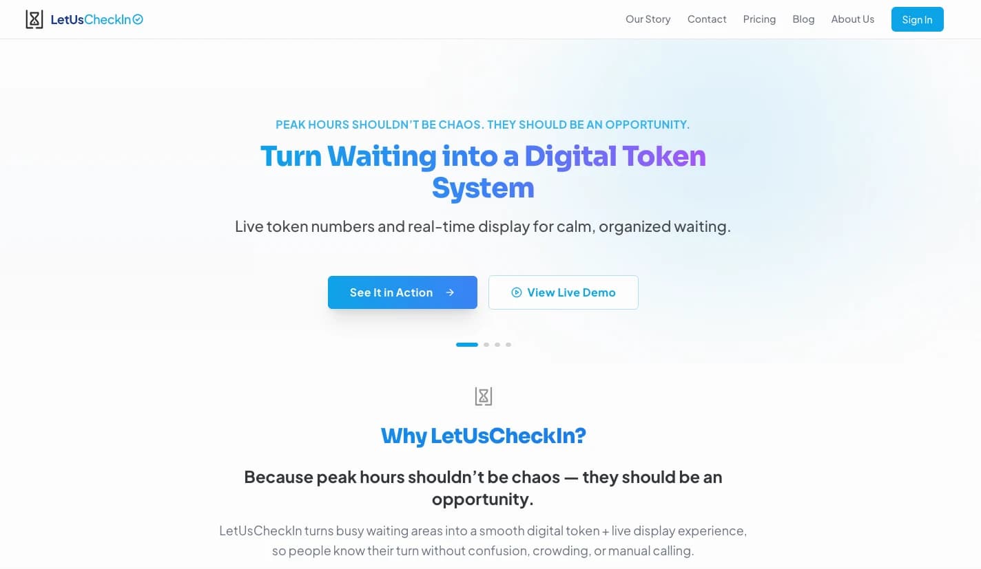 LetUsCheck.In - Customer Support example screenshot