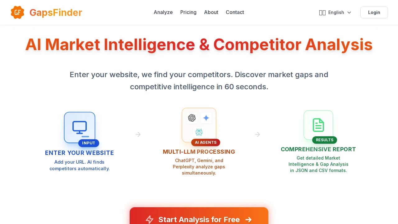 GapsFinder website preview