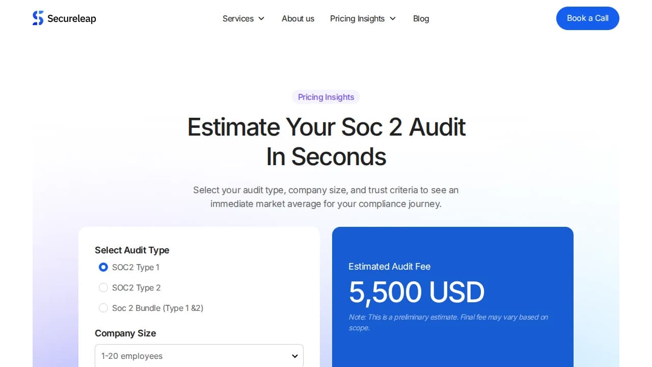 SecureLeap - SaaS example screenshot