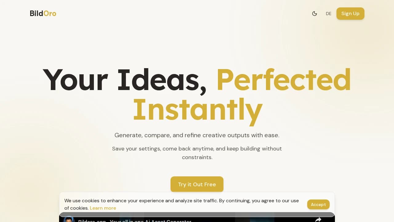 BildOro website preview