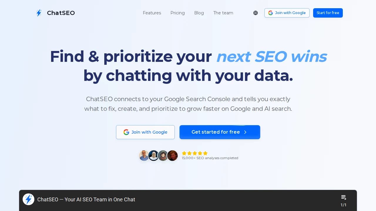 ChatSEO - Marketing example screenshot