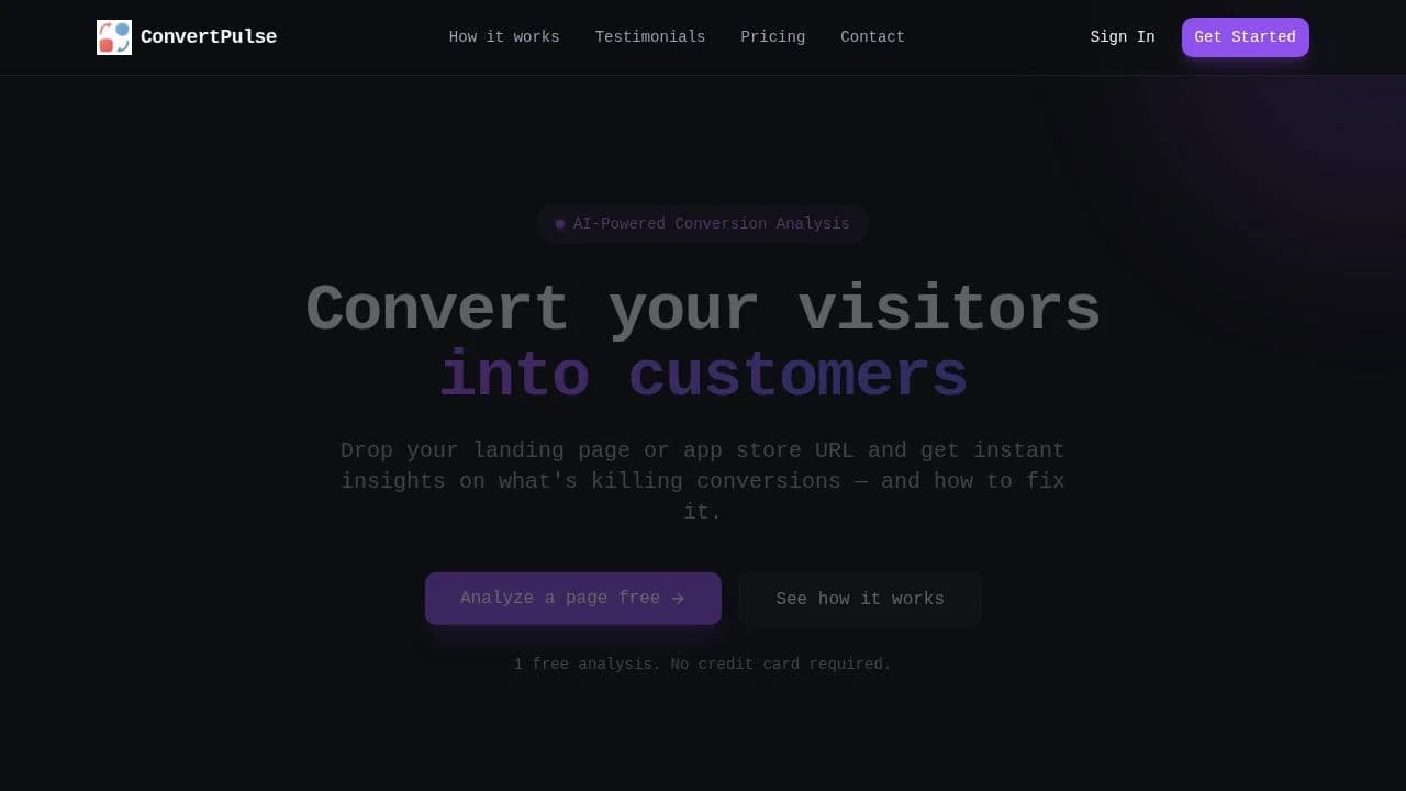 ConvertPulse website preview