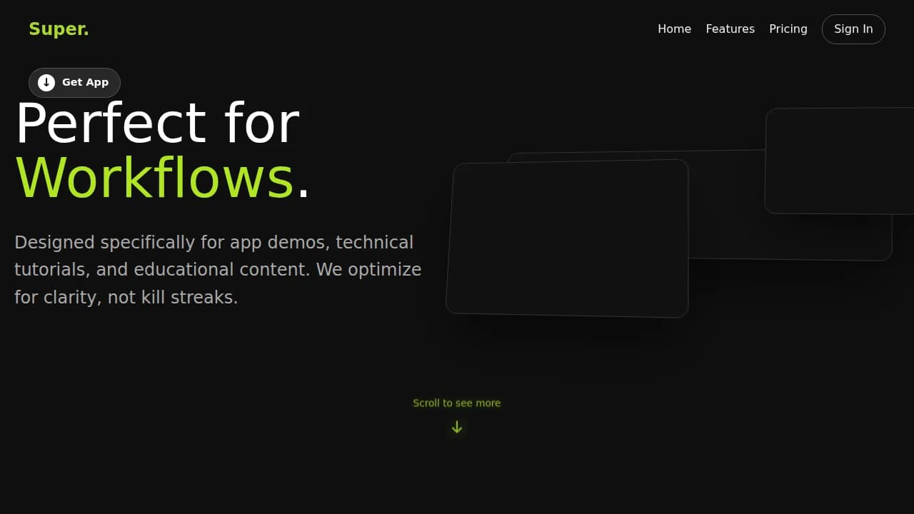 Super Recorder - SaaS example screenshot