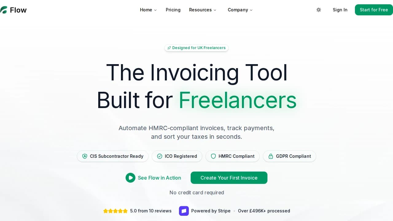 Flow website preview