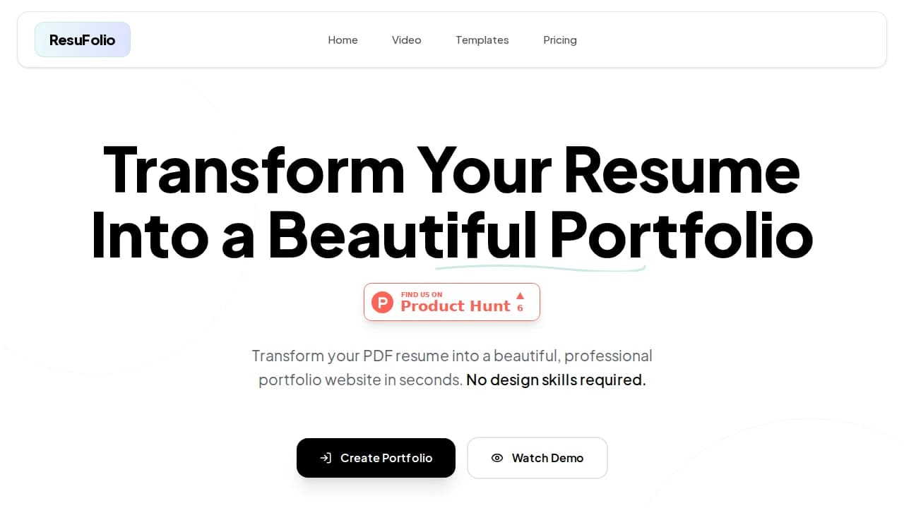 Resufolio - Crypto & Web3 example screenshot