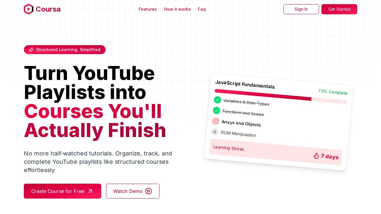 Coursa - Education example screenshot