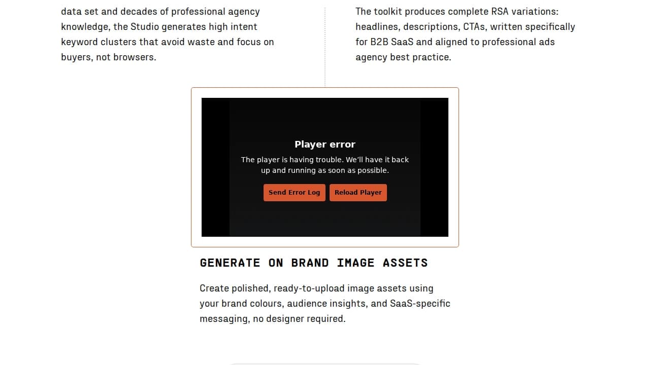 The SaaS Ads Studio - Sales example screenshot
