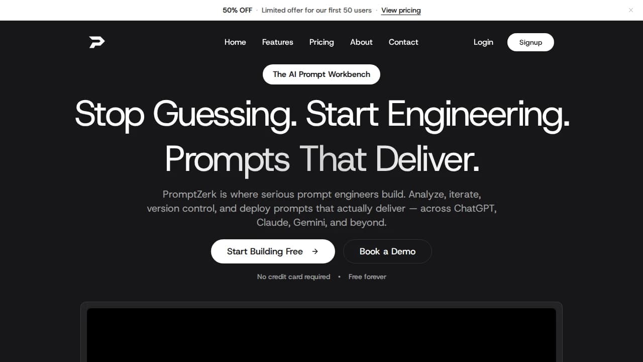PromptZerk website preview
