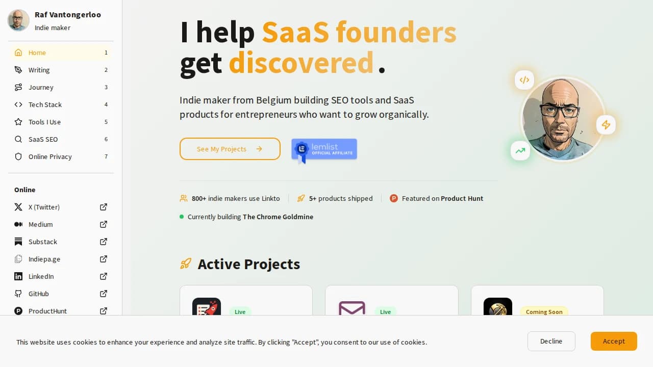 Raf Vantongerloo website preview