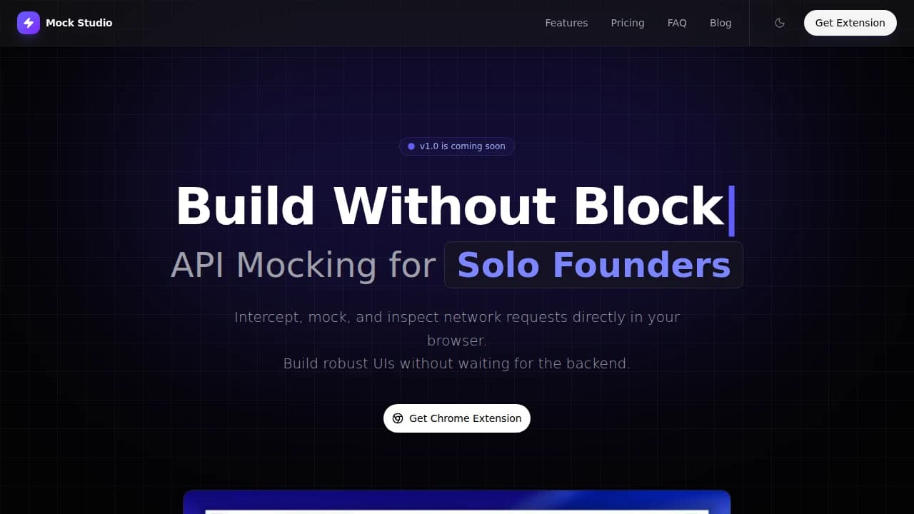 Mock Studio website preview