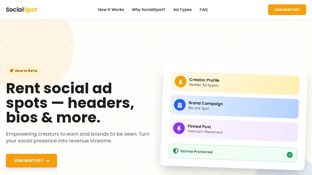 SocialSpot - Content Creation example screenshot