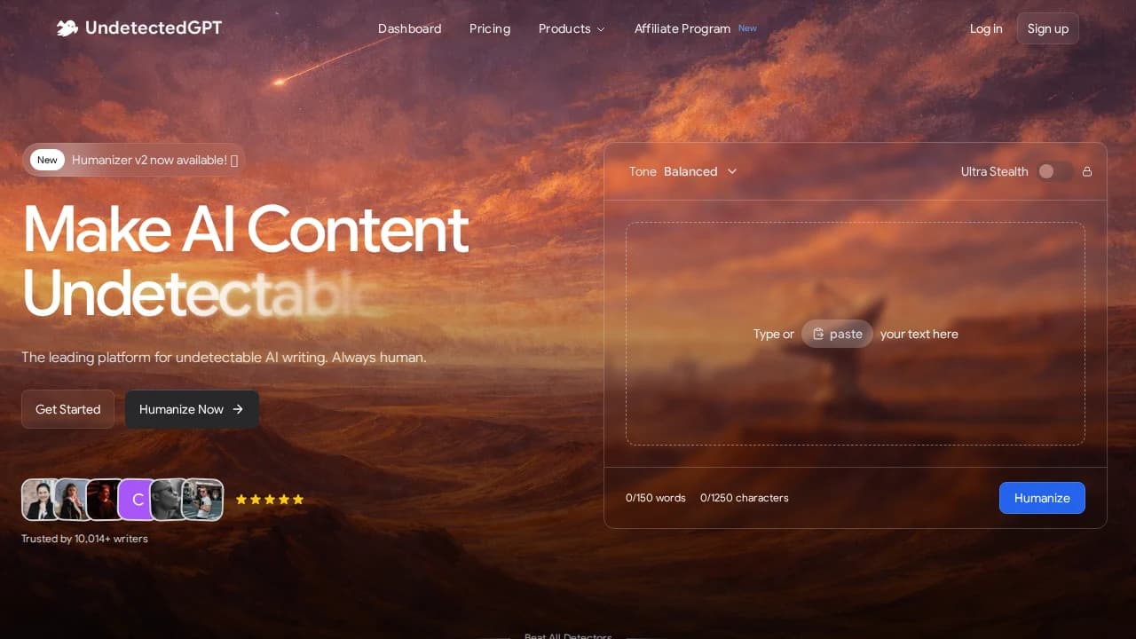 UndetectedGPT - Content Creation example screenshot