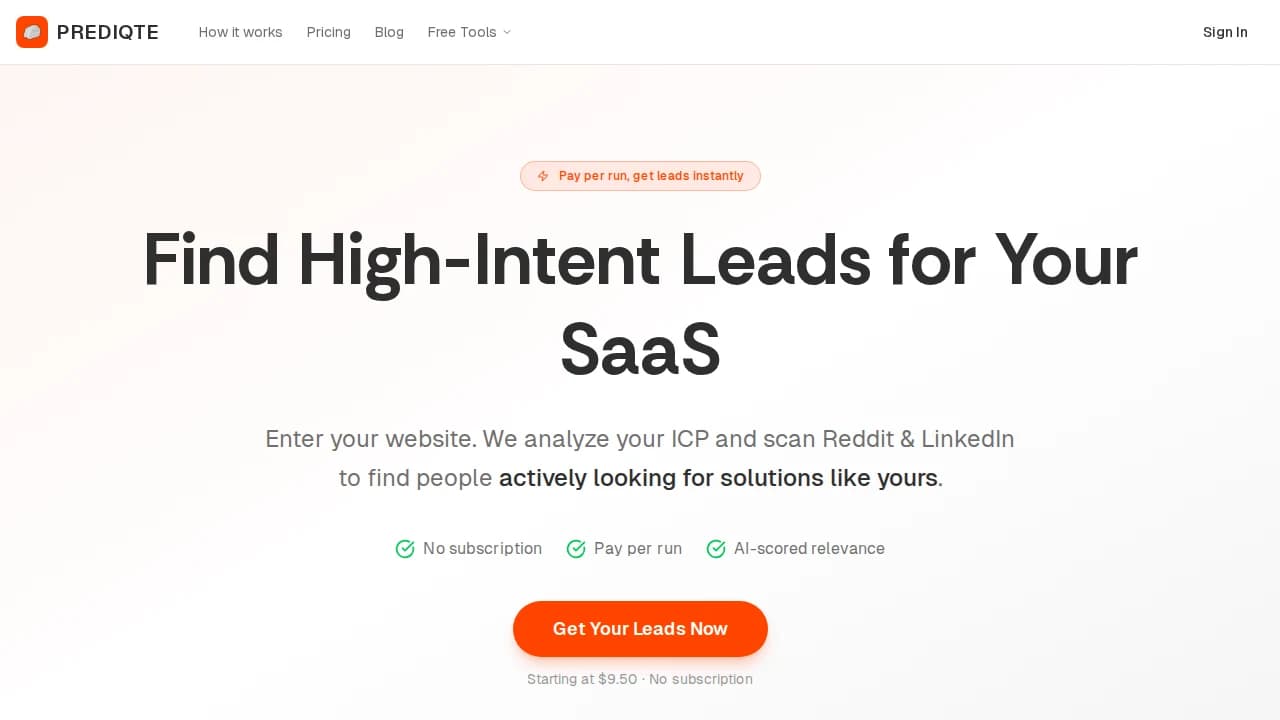 Prediqte - Sales example screenshot