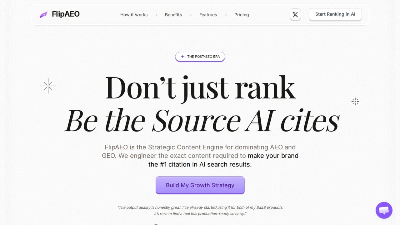 FlipAEO website preview