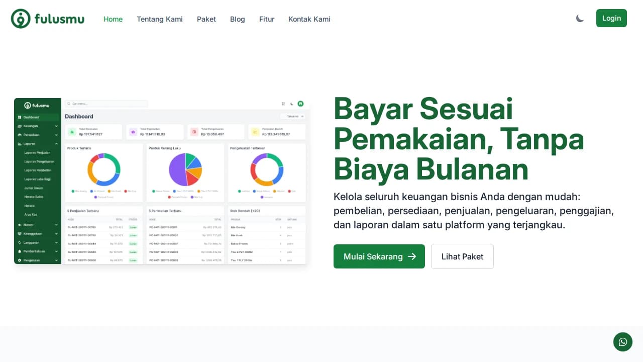 Fulusmu - Fintech example screenshot
