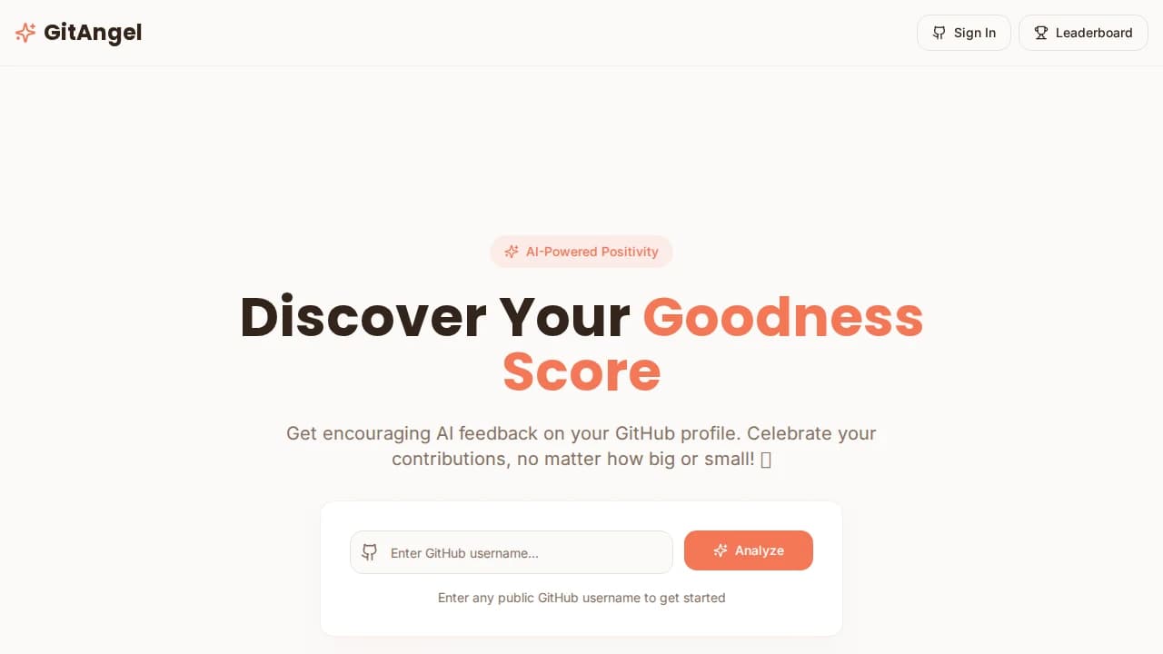 GitAngel website preview
