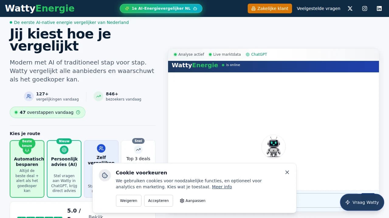 WattyEnergie - Green Tech example screenshot