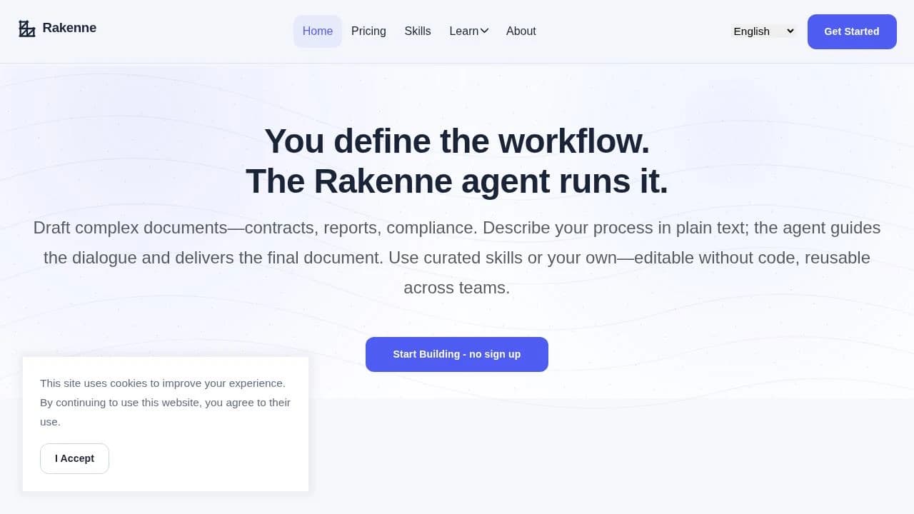 Rakenne website preview