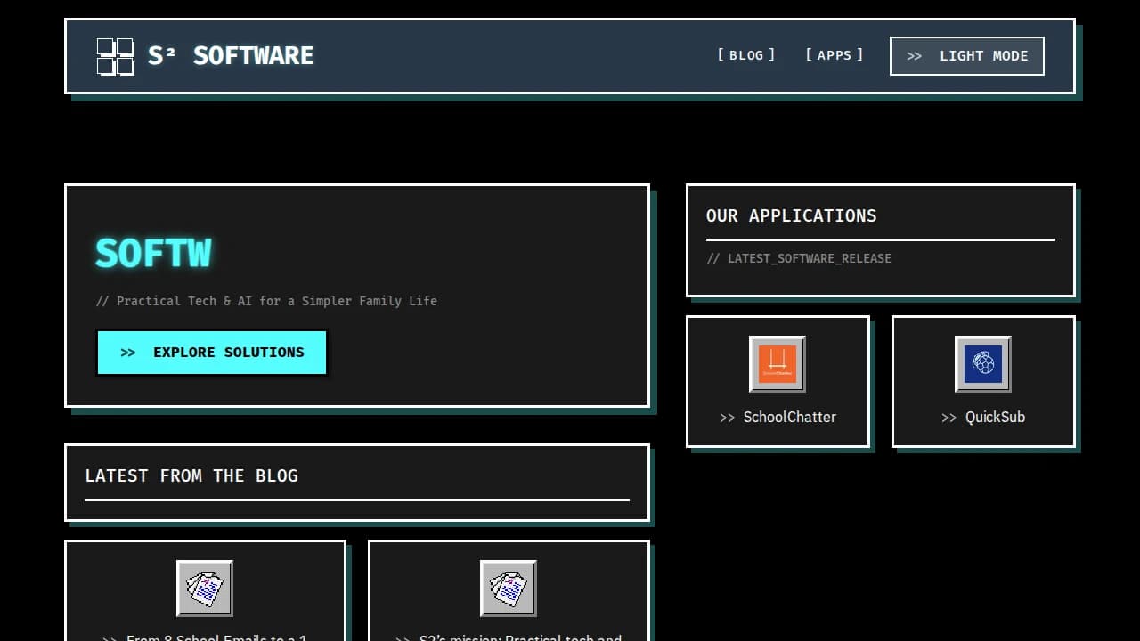 S² Software - SaaS example screenshot