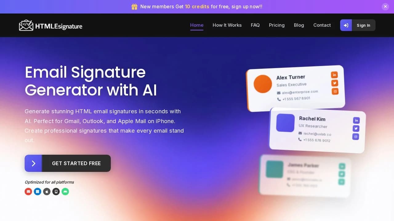 Esignature website preview