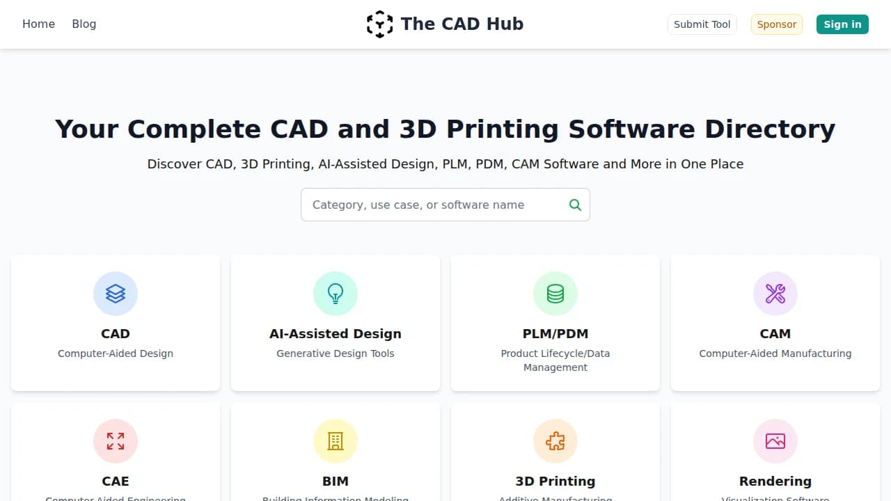 The CAD Hub - Design Tools example screenshot